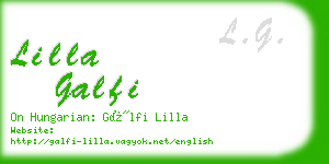 lilla galfi business card